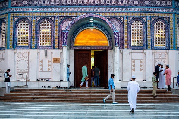 Muslims gathered to perform Eid al-Fitr prayer at the Beni Hashim Mosque in Abu Dhabi, United Arab Emirates. (Image Source: Getty)