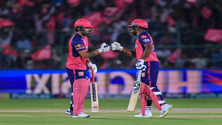 However, Riyan Parag (76) and Sanju Samson (68*) stitched together a 130-run stand and as they eventually posted 196/3. (Image Source: PTI)
