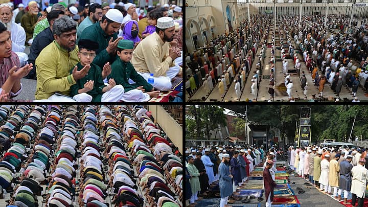 Eid-al-Fitr 2024 in Bangladesh is being celebrated on 11 April, 2024, marking the end of the holy month of Ramadan. Let's have a look at the celebrations in Dhaka.