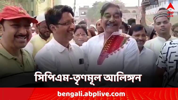 Lok Sabha Election 2024 Bankura Lok Sabha Poll Campaign exchange of courtesies between CPM candidate and TMC candidate Lok Sabha Election 2024: হাত মেলাল সিপিএম-তৃণমূল প্রার্থী! বাঁকুড়ায় সৌজন্যের ছবি