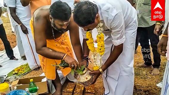 PM Modi | மோடி பேசப்போகும் மேடை..பூமி பூஜை போட்ட நயினார்!