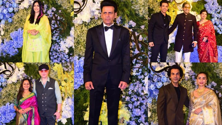 Anand Pandit Daughter Reception: फेमस प्रोड्यूसर आनंद पंडित की बेटी ऐश पंडित हाल ही में शादी के बंधन में बंधी है. जिनका वीरवार शाम ग्रैंड रिसेप्शन रखा गया. इसमें कई दिग्गज सितारे शामिल हुए.