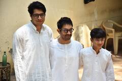 Aamir Khan And His Sons Junaid, Azad Greet Paparazzi On Eid, Distribute Sweets - See Pics
