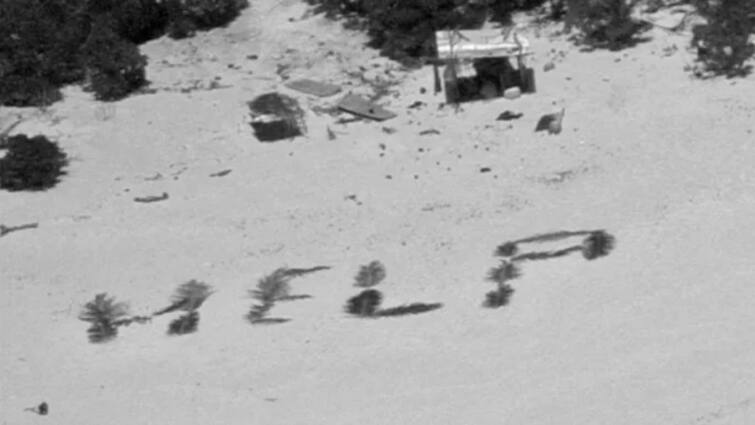 HELP Stranded Mariners Rescued After SOS Message Spotted On Remote Pacific Island US Coast Guards ‘HELP’: Stranded Mariners Rescued After SOS Message From Palm Leaves Spotted On Remote Pacific Island