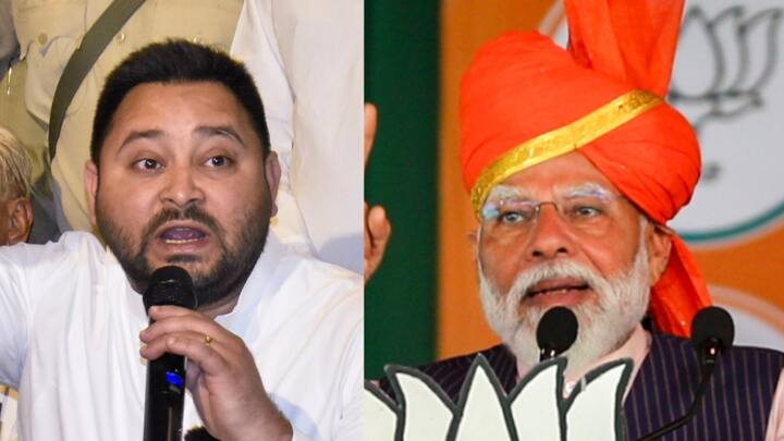 Tejashwi Yadav Jibes PM Modi Over Bihar Shehzada PM Speaks More Lies Than Truth Tejashwi Jibes At Modi For Calling Him Bihar's 'Shehzada': 'PM Our Elder But Speaks More Lies Than Truth'