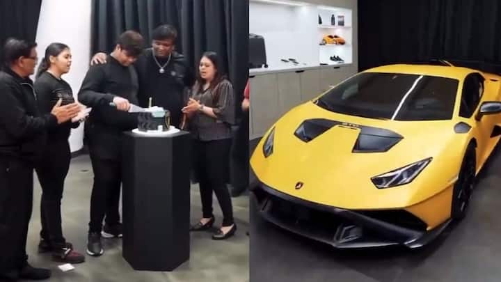 Indian Businessman Vivek Kumar Rungta gifts his son a Lamborghini Huracan STO on Bday Vivek Rungta: इस भारतीय बिजनेसमैन ने बेटे को 18वें बर्थडे पर गिफ्ट में दी 5 करोड़ की सुपर कार