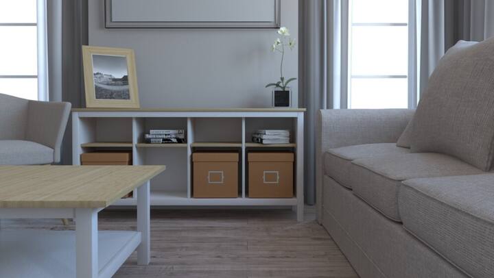 दीवारों का सही इस्तेमाल करें: दीवारों पर वर्टिकल शेल्व्स लगाएं जो फर्श पर जगह घेरने की बजाय ऊपरी स्पेस का उपयोग करते हैं. यह तकनीक कमरे को खुला और व्यवस्थित दिखाती है.