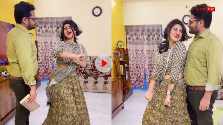 Desi Bhabhi dance on tere pyar mein infront of her husband video goes viral Dance Video: 'तेरे प्यार में...', बॉलीवुड गाने पर भाभी ने लगाए ऐसे ठुमके, भैया के छूटे पसीने