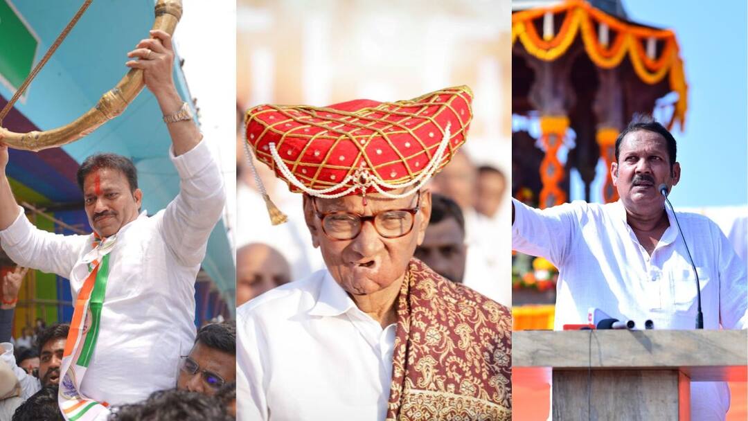 एका बाजूला राजा, दुसऱ्या बाजूला सर्वसामान्य कुटुंबातील कार्यकर्ता, शरद पवारांनी सातारचं गणित मांडलं Sharad Pawar on Satara Loksabha A king on one side, a worker from a common family on the other, Sharad Pawar statement on Satara Loksabha Udayanraje Bhosale Shashikant Shinde Maharashtra Politics Marathi News एका बाजूला राजा, दुसऱ्या बाजूला सर्वसामान्य कुटुंबातील कार्यकर्ता, शरद पवारांनी सातारचं गणित मांडलं