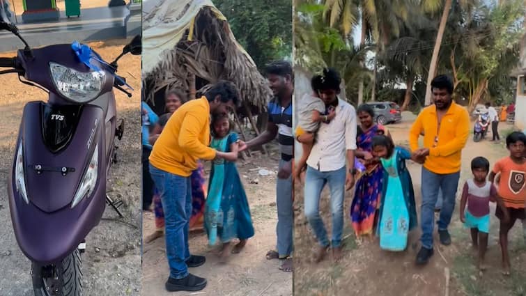kpy bala and raghava lawrence together has gifted a bike viral video Watch Video: மாற்றுத்திறனாளி குழந்தைகளுக்கு உதவி செய்த ராகவா லாரன்ஸ் - பாலா.. குவியும் பாராட்டு