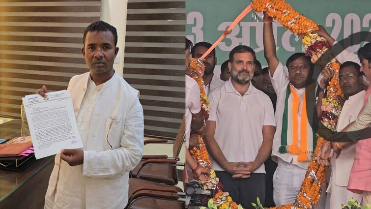 Bastar Lok Sabha Election 2024 bastar congress leader Balram Maurya resign ann छत्तीसगढ़ में कांग्रेस को झटका, बस्तर में राहुल गांधी की सभा के बाद इस नेता ने दिया इस्तीफा