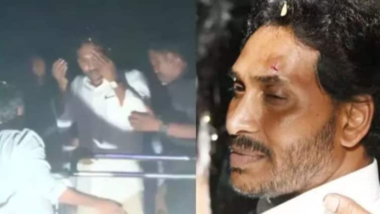 Lok Sabha elections 2024 Andhra CM Jagan Mohan Reddy injured in stone pelting Jagan Mohan Reddy: गर्दीतून भिरकावलेल्या दगडाने आंध्र प्रदेशच्या मुख्यमंत्र्यांच्या डोक्याचा वेध घेतला, जगन मोहन रेड्डी जखमी