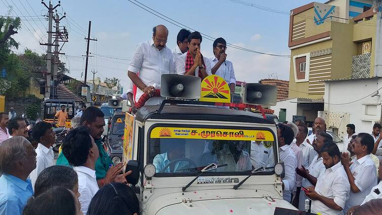 Lok sabha Election 2024 thanjavur dmk candidate murasoli vote collecting people 
