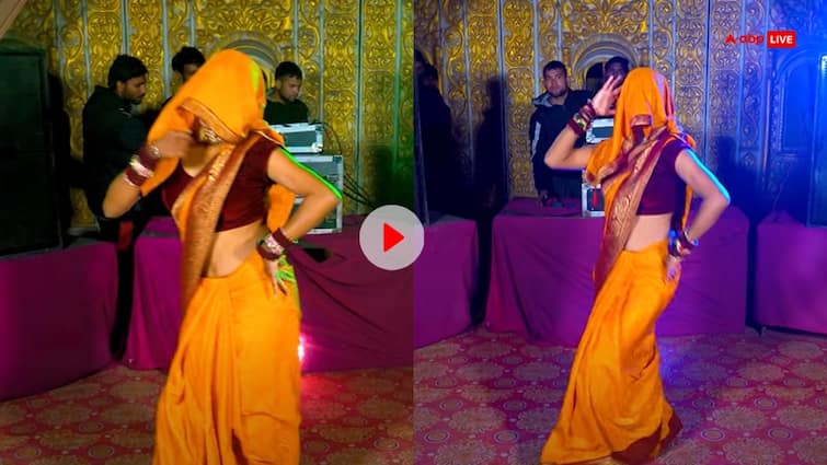 Desi Bhabhi Dance on haryanvi song tera balam chain chabila video goes viral Dance Video: देवर की शादी में भाभी ने मचाही तबाही, डांस फ्लोर पर खूब लगाए ठुमके, देखें वीडियो