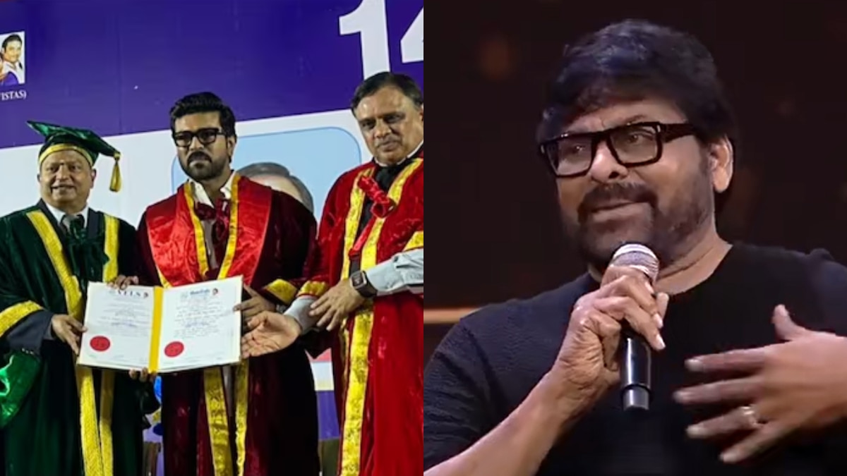 chiranjeevi gets emotional as ram charan gets doctorate