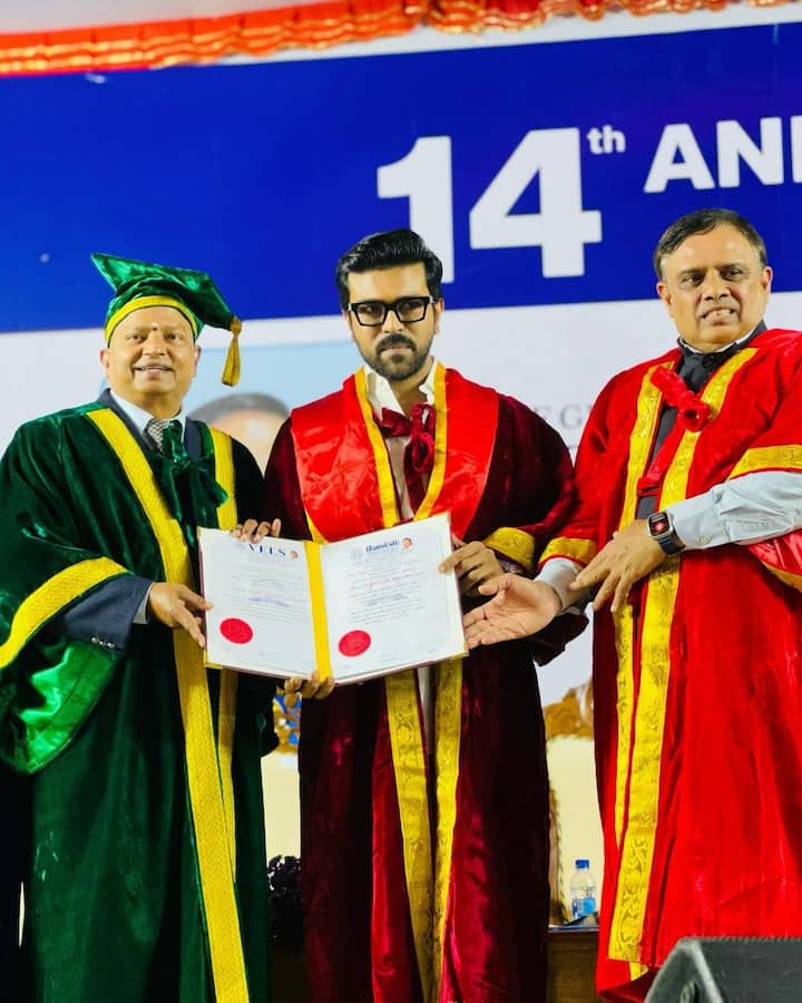 డాక్టరేట్‌ అందుకున్న అనంతరం చరణ్‌ మాట్లాడుతూ ఈ గౌరవం దక్కడం చాలా ఆనందంగా ఉందన్నారు. తనకు దక్కిన ఈ గౌరవం తన ఒక్కడితే కాదని, తన అభిమానులు, దర్శకులు, నిర్మాతలు, సహానటీనటులదని పేర్కొన్నారు.
