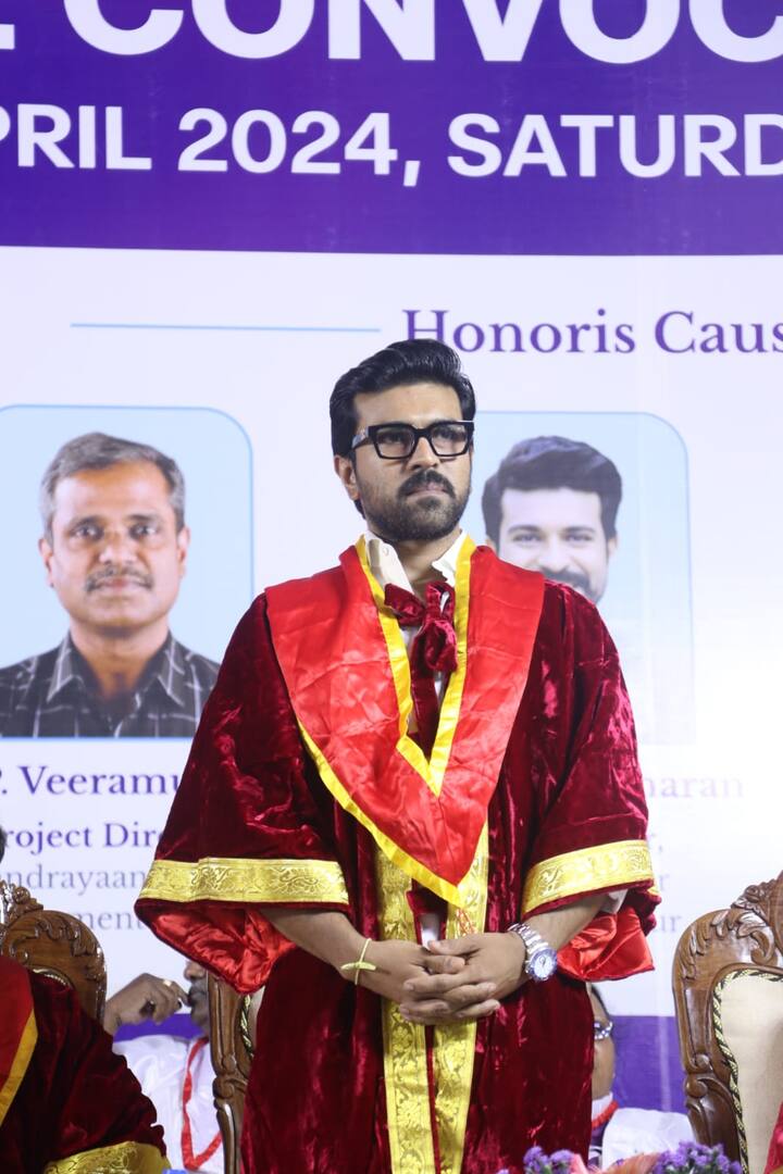 ఈ ఏడాది చరణ్‌తో పాటు డా.పి.వీర‌ముత్తువేల్ (ప్రాజెక్ట్ కో ఆర్డినేట‌ర్ చంద్ర‌యాన్‌, ఇస్రో), డా.జి.ఎస్‌.కెవేలు (ఫౌండ‌ర్‌, సీఎండి ట్రివిట్రోన్ హెల్త్ కేర్‌), అచంట శ‌ర‌త్ క‌మ‌ల్ (ప‌ద్మ‌శ్రీ అవార్డ్ గ్ర‌హీత‌, ప్ర‌ముఖ టేబుల్ టెన్నిల్ ప్లేయ‌ర్‌)ల‌ను కూడా డాక్టరేట్‌తో గౌర‌వించారు.