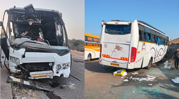 private Bus Collaps From Bridge On Pune nashik Highway Pune Accident News Marathi news Pune Accident : पुणे- नाशिक मार्गावर मोठा अपघात; खासगी बस पुलावरुन कोसळली, एकाचा मृत्यू 34 जण जखमी