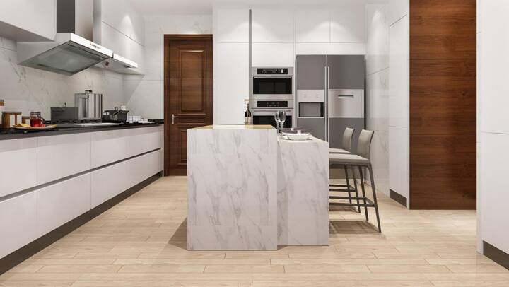 वाटर रेसिस्टेंट टाइल्स चुनें: टाइल्स ऐसी हों जो पानी से जल्दी खराब न हों. इससे वे लंबे समय तक चलेंगी और मेंटेनेंस में आसानी होगी.