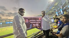 Raju Shetti's banners in Wankhede Stadium : मुंबई इंडियन्स Vs चेन्नईचा थरारक मुकाबला, पण वानखेडे स्टेडियमवर कोल्हापूरच्या पठ्ठ्यांनी झळकावलेल्या बॅनरची चर्चा