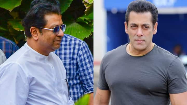 Salman Khan Meets Raj Thackeray after Firing on Actor at House Galaxy Apartment Mumbai Galaxy पर फायरिंग के बाद सलमान खान से मिले मनसे चीफ राज ठाकरे, जानें क्या हुई बात
