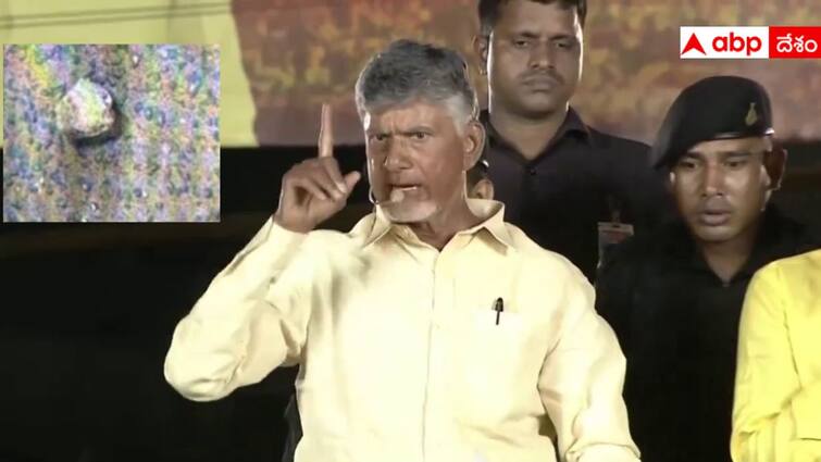 Stone pelting at TDP Chief chandrababu at Gajuwaka Meeting Chandrababu: ఏపీ మాజీ సీఎం చంద్రబాబుపై రాళ్లు విసిరిన దుండగులు, టీడీపీ అధినేత ఆగ్రహం