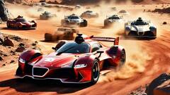 चांद पर अगर होगा कार रेसिंग कैसा होगा नजारा, AI ने बनाई फोटो