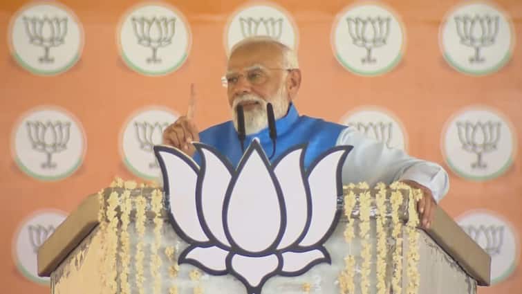 PM Modi Critisises Congress Ambedkar Jayanti Madhya Pradesh Hoshangabad Rally Lok Sabha Elections 2024 'They Toppled Govts Like Castle Of Cards': PM Modi Hits Back At Congress On 'Democracy Under Threat' Remark