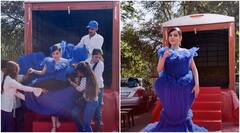 उर्फी जावेद ने पहना 100 किलो का भारी-भरकम गाउन, यूजर्स के उड़े होश