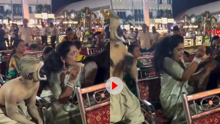 Man prank with woman who was eating ice cream her shocking reaction goes viral Video: मजे से खा रही थी आइसक्रीम, अचानक शख्स ने कर दिया ऐसा प्रैंक, डर से कांपी महिला