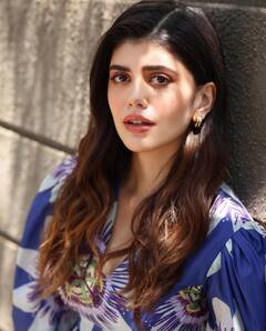 Sanjana Sanghi Poses In A Floral Blue Dress: IN PICS