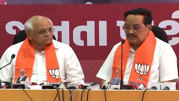 Gujarat: BJP State President CR Patil and Chief Minister Bhupendra Patel addressed a joint press conference Gujarat:  ક્ષત્રિય સમાજના આંદોલનને લઇને ભાજપ પ્રદેશ અધ્યક્ષ સી.આર.પાટીલે શું આપી પ્રતિક્રિયા?