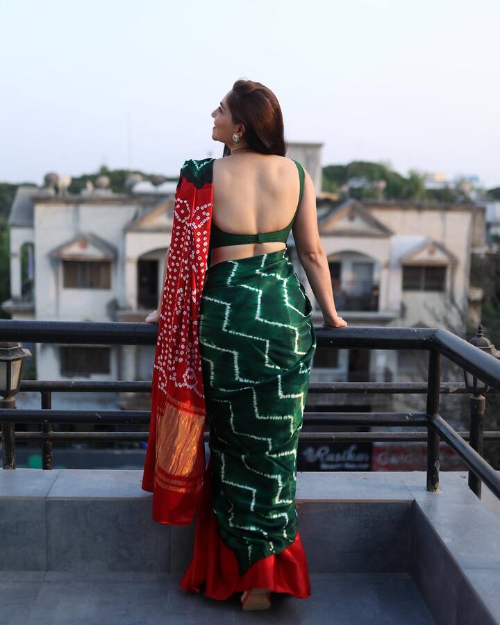 साडीत सोनाली हिने काही फोटो पोस्ट केले आहे.