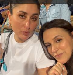 Neha Dhupia Watches CSK Vs MI IPL Match With Kareena Kapoor, John Abraham and Angad Bedi - See Pics
