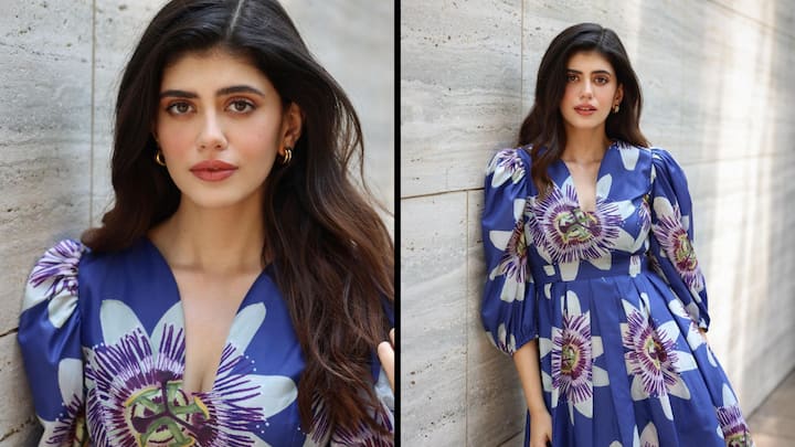 Sanjana Sanghi coloured Instagram in a floral printed blue dress. Take a look at her pictures.