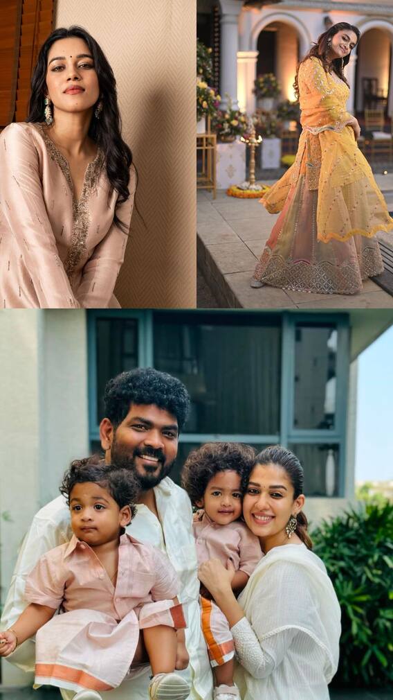 தென்னிந்திய நடிகைகளின் தமிழ் புத்தாண்டு லுக்ஸ்!