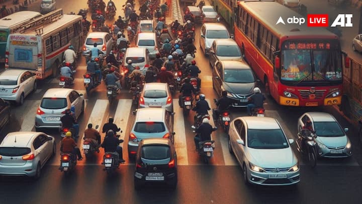 Delhi Traffic stop line rules violations case increased 20 percent first three months of 2024 दिल्ली में ट्रैफिक नियमों की उड़ी धज्जियां, तीन महीनों में स्टॉप लाइन क्रॉसिंग पर कटे 1.26 लाख चालान