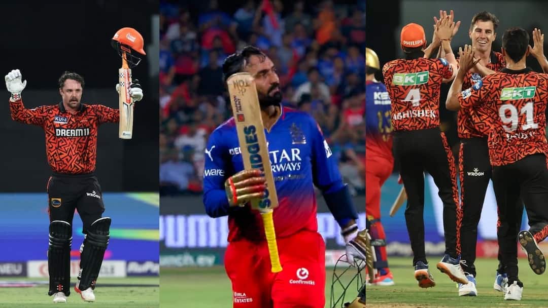 sunrisers hyderabad beat royal challengers by 25 runs travis head century ipl 2024 srh vs rcb 262 रन बनाने के बाद भी हारी RCB, ऐतिहासिक मुकाबले में SRH ने 25 रनों से मारी बाज़ी; मैच में बने 549 रन