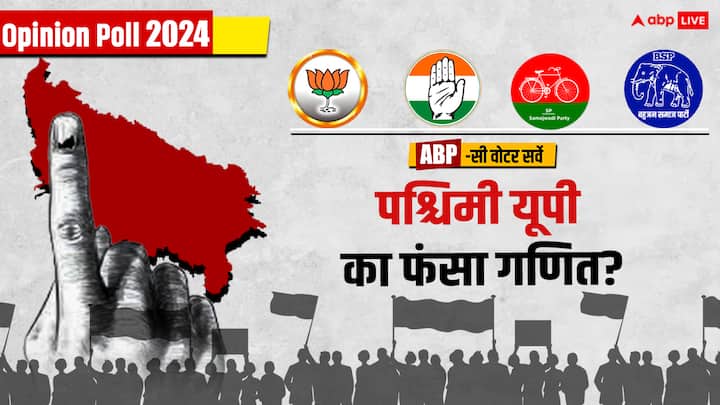 ABP C Voter Opinion Poll 2024 Will BJP get badly trapped in Western UP There may be loss of these 8 seats Claims survey ABP C Voter Opinion Poll 2024: पश्चिमी यूपी में बुरी तरह फंस जाएगी BJP? इन 8 सीटों का हो सकता है नुकसान!