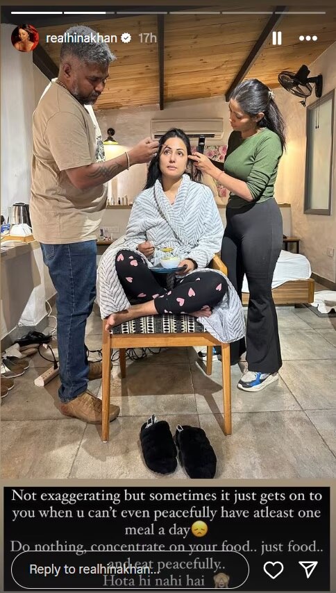 Actress Hina Khan Health Update : 16 तास शूटिंग, एक वेळचे जेवताही येत नाही; अभिनेत्रीची प्रकृती बिघडली, हेल्थ अपडेट आली समोर