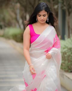 Ariyana Glory : అరియానా కూడా గులాబీ శారీ ట్రెండ్ ఫాలో అయిపోయిందిగా.. చీరలో అందంగా ముస్తాబై ఫోజులిచ్చిన బిగ్​బాస్ బ్యూటీ