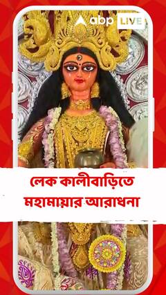 বাসন্তী পুজোয় লেক কালীবাড়িতে মহামায়ার আরাধনা