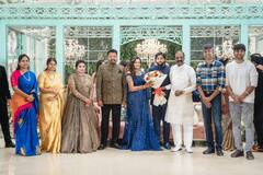 Aishwarya Shankar Reception Photos : ஷங்கர் மகளின் வரவேற்பு நிகழ்ச்சியில் ஒன்று திரண்ட பிரபலங்கள்!