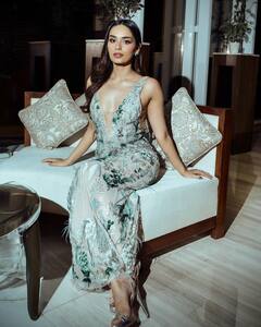 Manushi Chhillar Looks Regal In Silver Backless Gown, See Her Pics