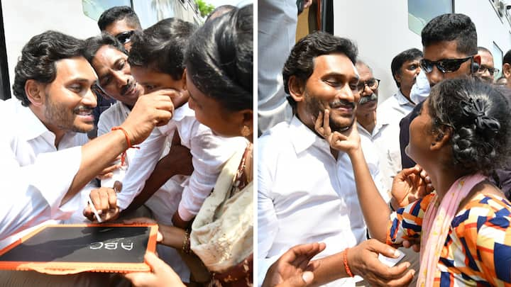 CM Jagan: మేమంతా సిద్ధం బ‌స్సు యాత్ర ద్వారా గ‌ణ‌ప‌వ‌రం  చేరుకున్న సీఎం వైయ‌స్ జగన్ మోహ‌న్ రెడ్డికి స్థానికులు ఘ‌న స్వాగ‌తం ప‌లికారు.