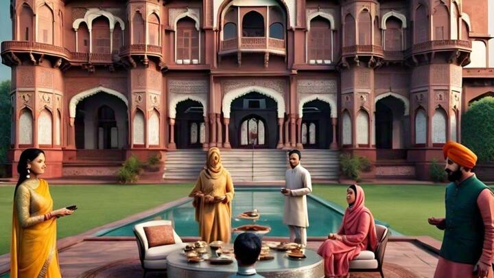 एआई ने हमारे निर्देशों पर मुगलों की तस्वीरें बनाई हैं. उसमें आपको मुगलों के किले और उनका रहन-सहन नजर आ रहा है.