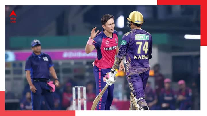 KKR vs RR: রাজস্থান রয়্যালসের বিরুদ্ধে ৫৬ বলে ১০৯ রানের ইনিংস খেলেন সুনীল নারাইন।