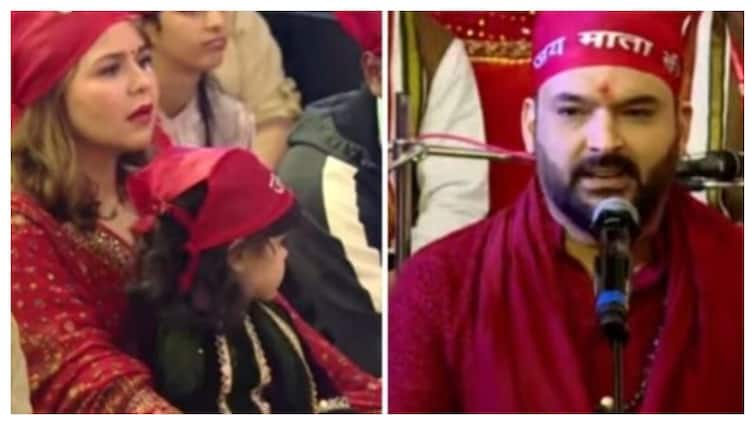 Kapil Sharma Visits Vaishno Devi Temple With Wife Ginni And Kids, Sings Bhajan At The Shrine - Watch Video Kapil Sharma Visits Vaishno Devi Temple With Wife Ginni And Kids, Sings Bhajan At The Shrine - Video