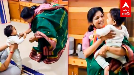 Sowmiya Anbumani | களைப்போடு வந்த செளமியா ”நமது சின்னம் சொல்லு” உற்சாகப்படுத்திய பேத்தி