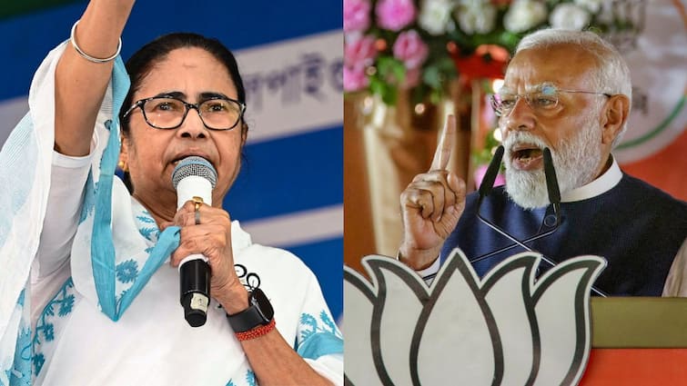 TMC and BJP Clash Over Ram Navami Shobha Yatra VHP West Bengal Howrah PM Modi Mamata Banerjee Lok Sabha Elections 2024 After Modi, Mamata Lock Horns Over VHP Ram Navami Shobha Yatra, TMC Holds Its Own Procession In Howrah